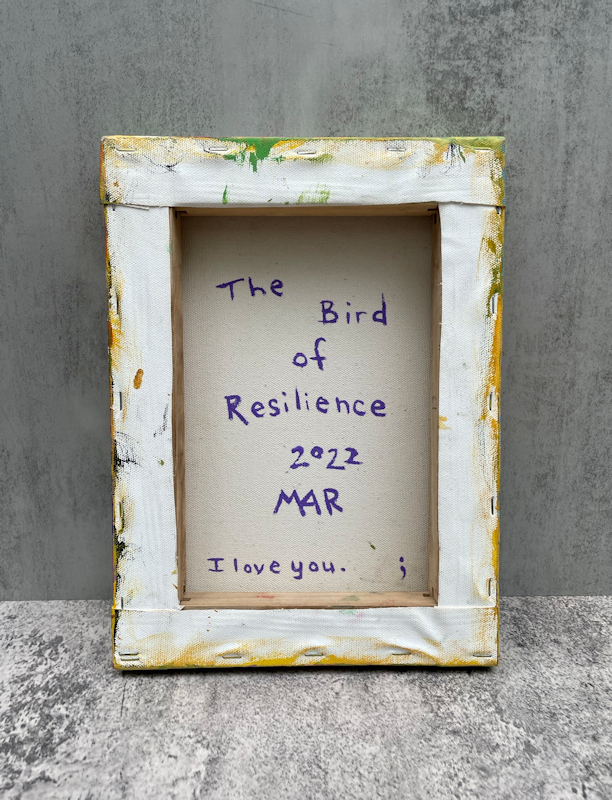 Back side of The Bird of Resilience