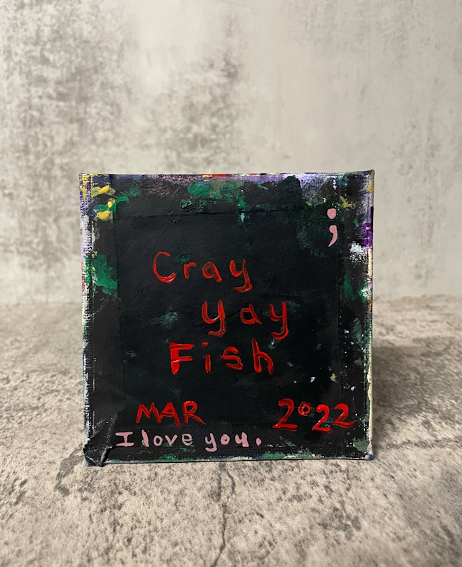 Crayfish painting back side