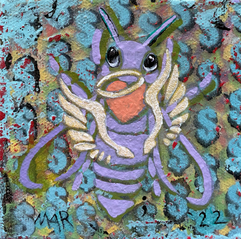 Bee Blessed - original painting- prosperity