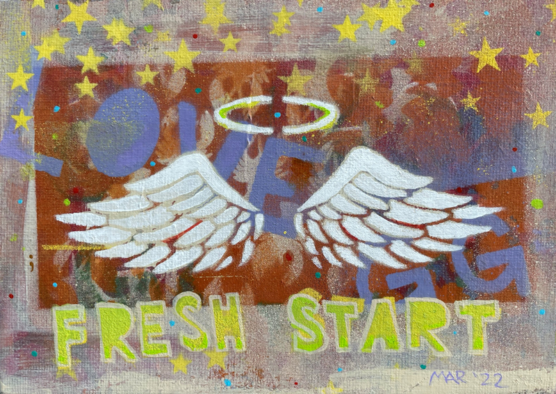 Fresh Start Angel - starting over, rebirth, healing art