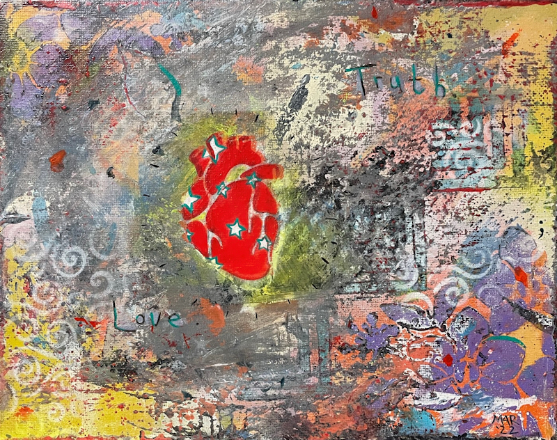 The Center Holds - original graffiti painting on canvas